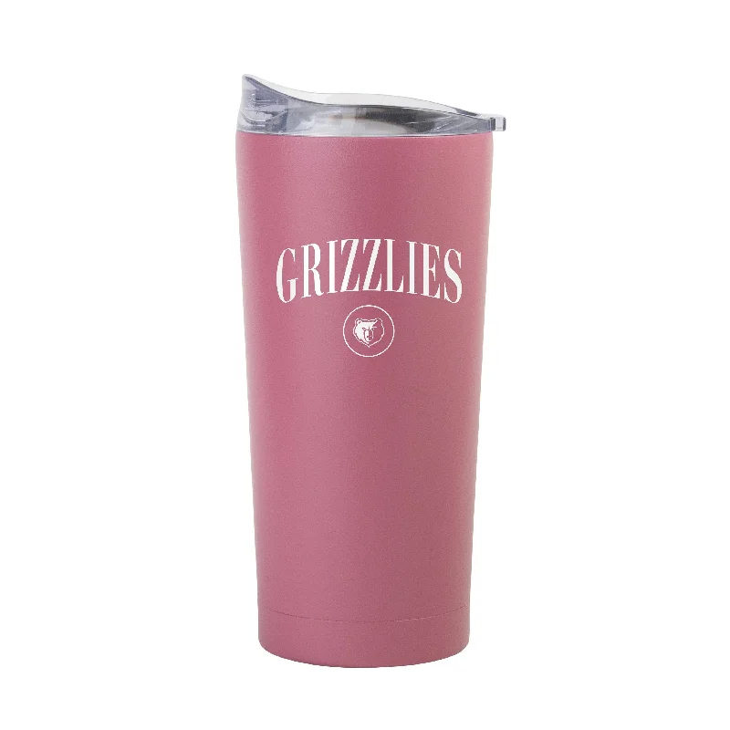 Team Mug With Monogram-Memphis Grizzlies 20oz Cinch Berry Powder Coat Tumbler