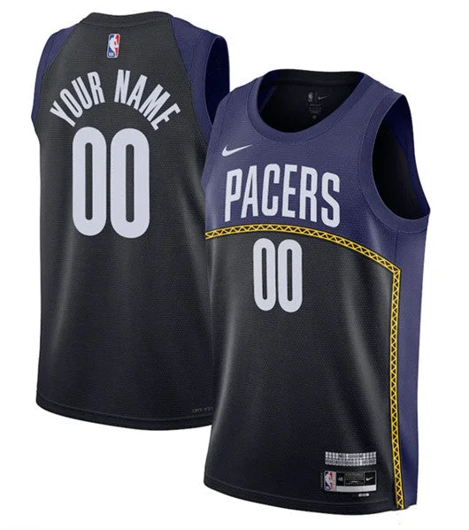 Basketball Jersey Tournament-Men's Indiana Pacers Active Player Custom Navy/Black 2022/23 City Edition Stitched Basketball Basketball Jersey