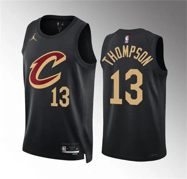 Basketball Jersey Personalized-Men's Cleveland Cavaliers #13 Tristan Thompson Black Statement Edition Stitched Basketball Jersey