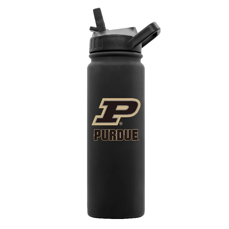 Team Mug Bulk Personalized-Purdue 24oz Soft Touch Dbl Wall Btl