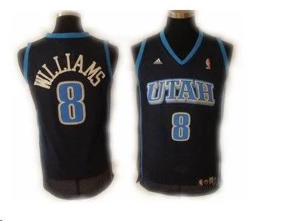 Basketball Jersey Fade-Resistant-Jazz 8 Deron Williams Black Basketball Jerseys