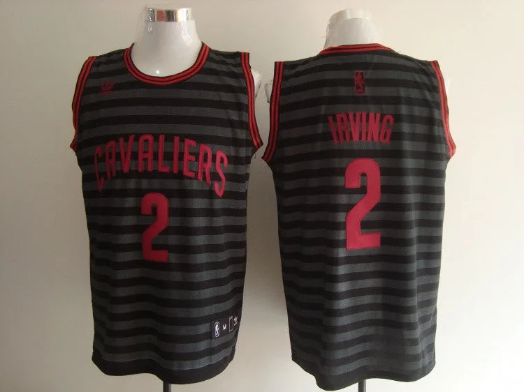 Basketball Jersey Breathable Design-Cavaliers 2 Irving Black Stripe Basketball Jerseys