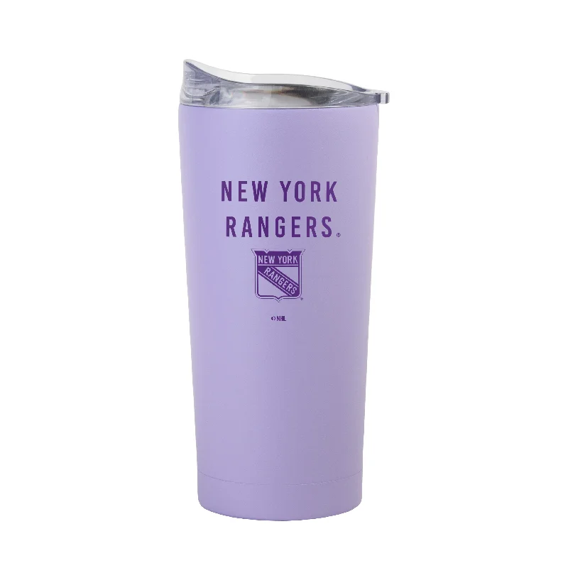 Team Mug With Engraved Name-New York Rangers 20oz Tonal Lavender Powder Coat Tumbler