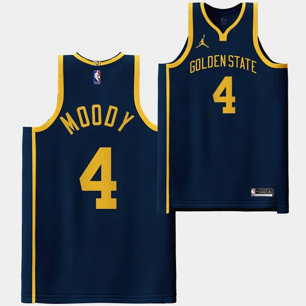 Basketball Jersey With Stripes-Men's Golden State Warriors #4 Moses Moody Navy Stitched Basketball Basketball Jersey