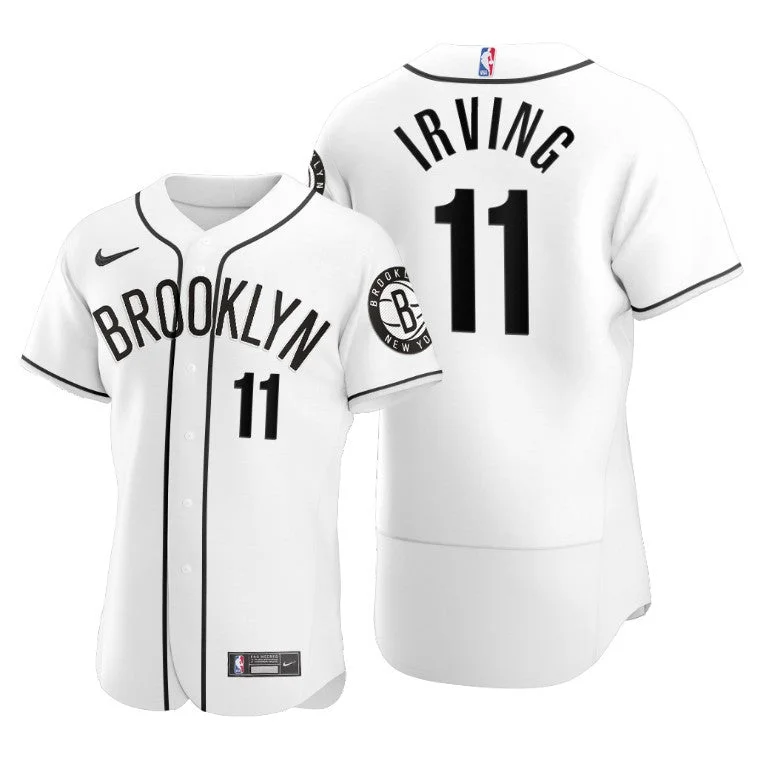 Basketball Jersey Exclusive Design-Men's Brooklyn Nets #11 Kyrie Irving 2020 White X Crossover Edition Stitched Basketball Jersey