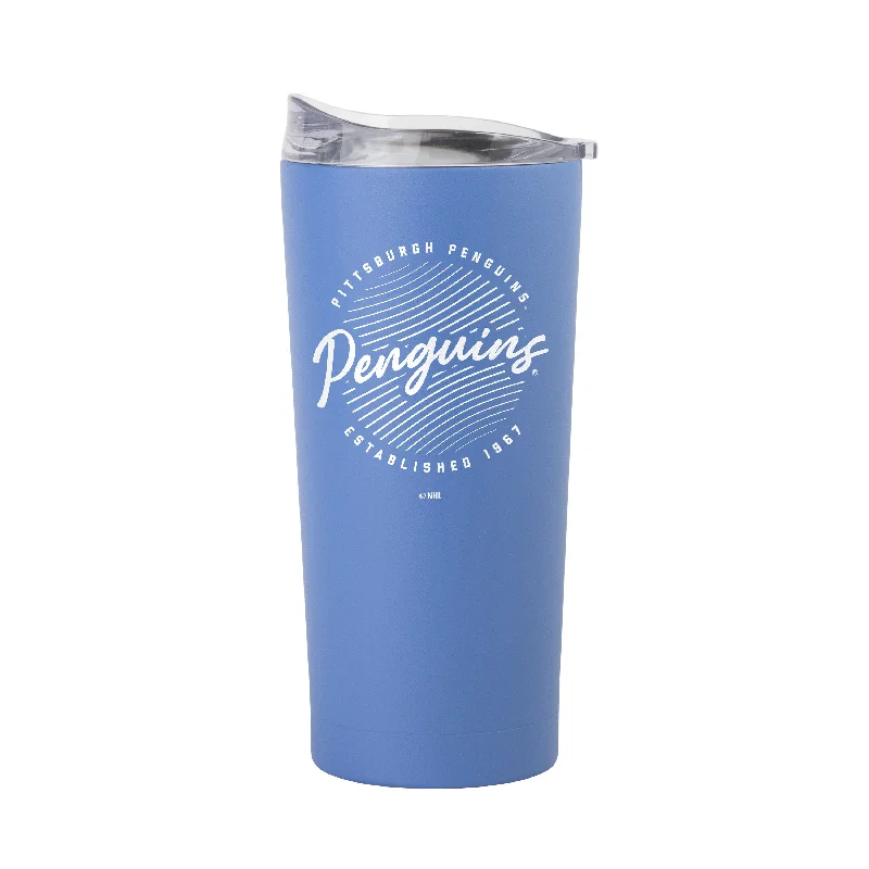 Team Mug For Engineers-Pittsburgh Penguins 20oz Retro Script Arctic Powder Coat Tumbler