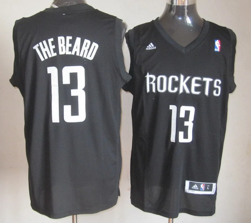 Basketball Jersey Custom Tailored-Rockets 13 The Beard Black Basketball Jerseys