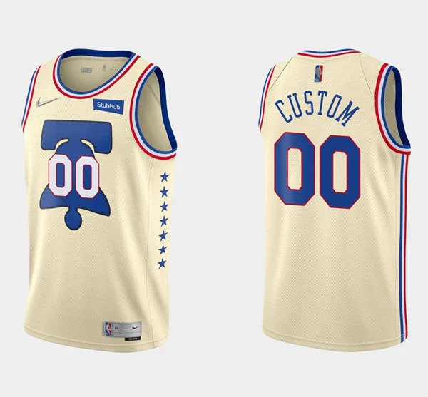 Basketball Jersey Classic Design-Men's Philadelphia 76ers ACTIVE CUSTOM Earned Edition Stitched Basketball Jersey