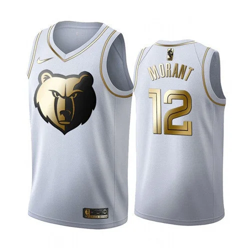 Basketball Jersey Sweatproof-Men's Memphis Grizzlies #12 Ja Morant White 2019 Golden Edition Stitched Basketball Jersey