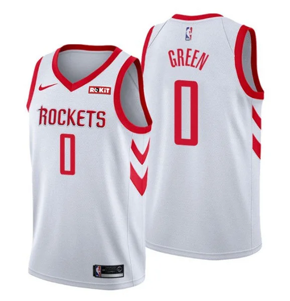 Basketball Jersey Inspired By Champions-Men's Houston Rockets #0 Jalen Green White Association Edition Stitched Basketball Jersey