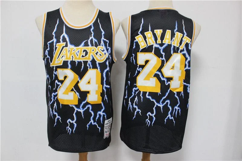 Basketball Jersey Must-Have Sportswear-Men's Los Angeles Lakers Black #24 Kobe Bryant Hardwood Classics Lightning Limited Edition Stitched Basketball Jersey