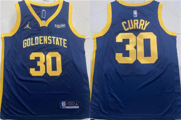 Basketball Jersey Machine Washable-Men's Golden State Warriors #30 Stephen Curry Navy Stitched Basketball Jersey