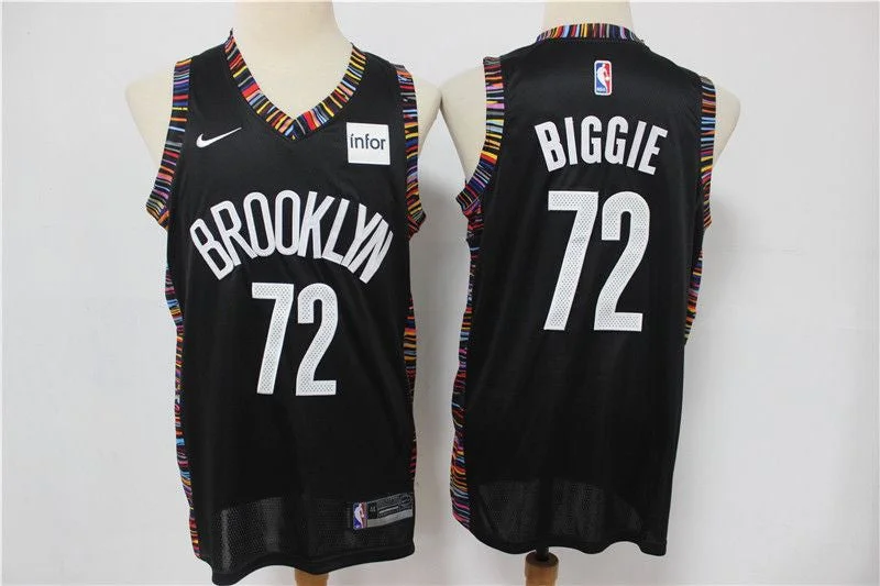 Basketball Jersey Best Performance-Men's Brooklyn Nets Black #72 Biggie 2020 City Edition Stitched Basketball Jersey