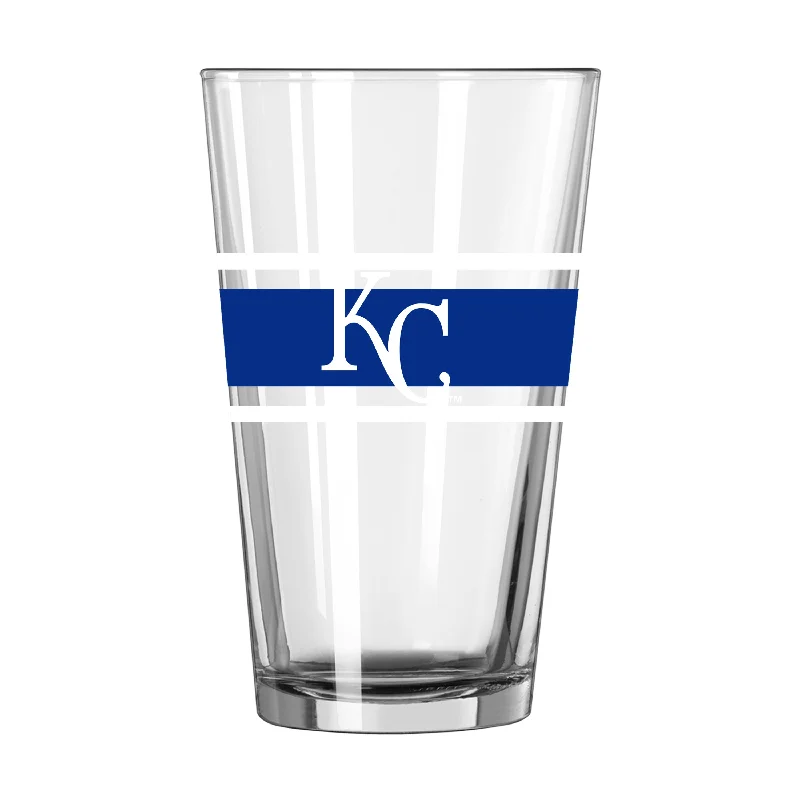 Team Mug Handmade With Love-Kansas City Royals 16oz Stripe Pint Glass