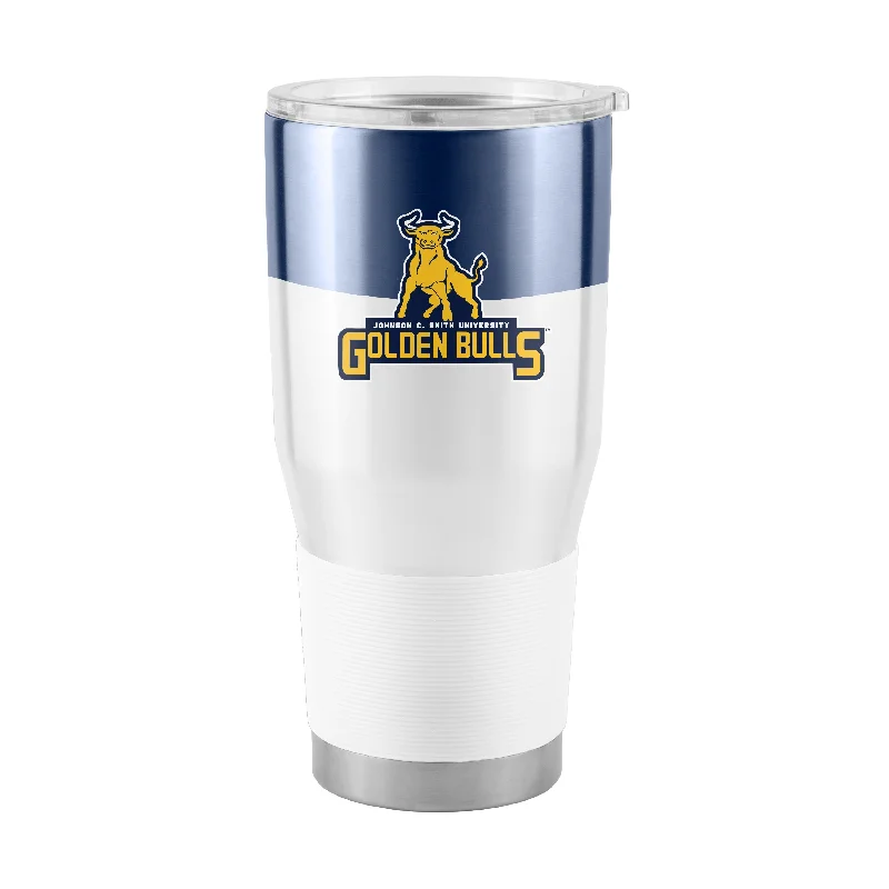 Team Mug Stress Relief-Johnson C Smith 30oz Colorblock Stainless Steel Tumbler