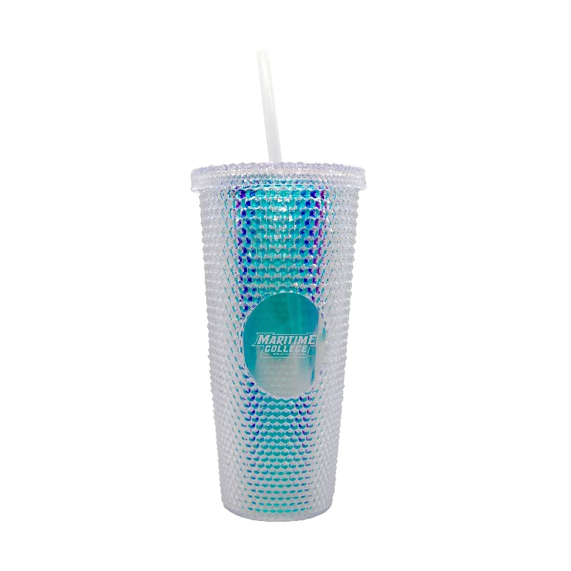 Team Mug With Unique Concept-SUNY Maritime College 24oz Iridescent Studded Tumbler