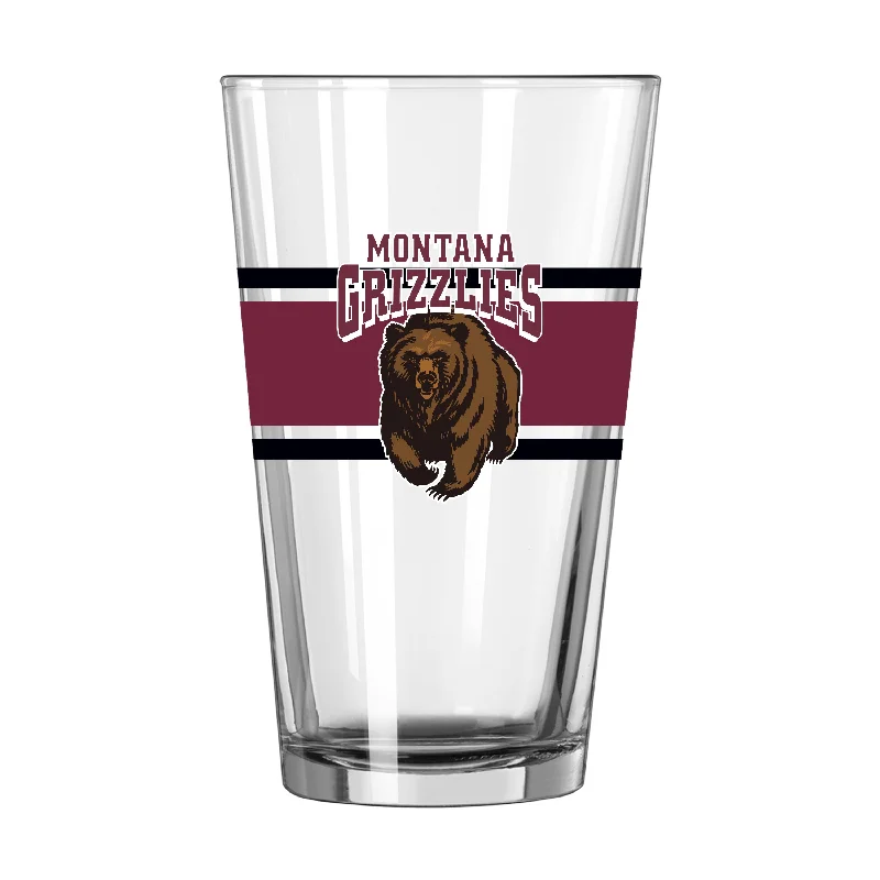 Team Mug With Carabiner-Montana 16oz Stripe Pint Glass