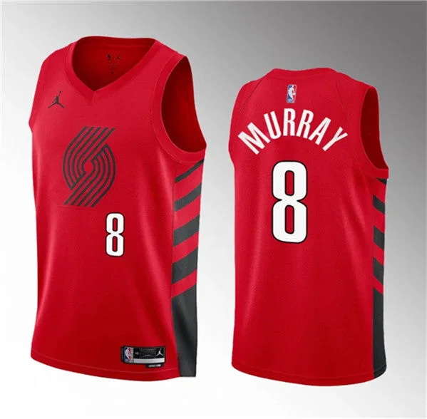 Basketball Jersey Professional Quality-Men's Portland Trail Blazers #8 Kris Murray 2023 Draft Red Statement Edition Stitched Basketball Basketball Jersey