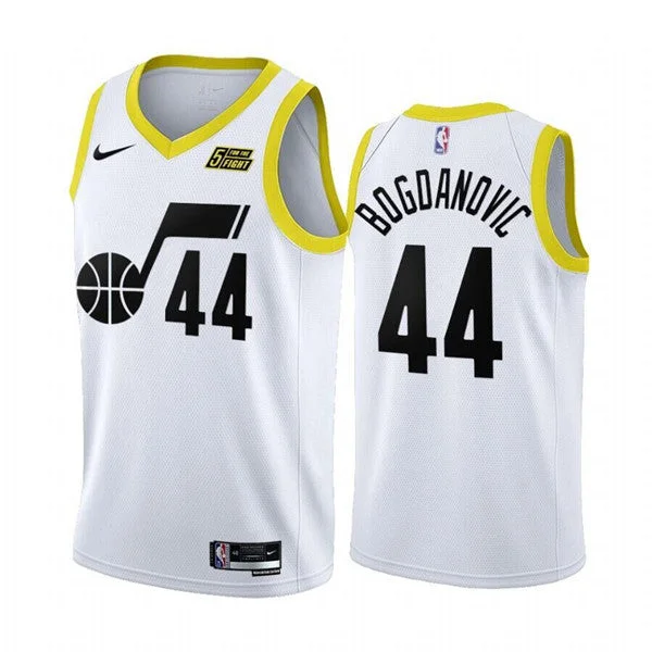 Basketball Jersey Inspired By Legends-Men's Utah Jazz #44 Bojan Bogdanovic White 2022/23 Association Edition Stitched Basketball Basketball Jersey