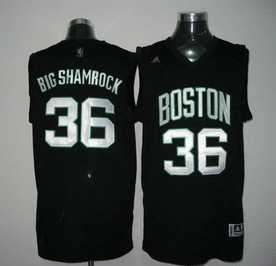 Basketball Jersey Breathable And Flexible-Celtics 36 Big Shamrock Black Basketball Jerseys