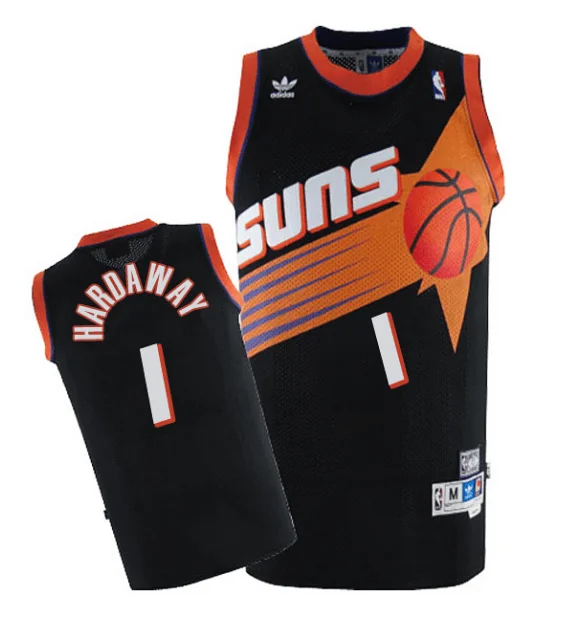 Basketball Jersey Long Sleeve-Men's Phoenix Suns #1 Penny Hardaway Black Stitched Basketball Jersey