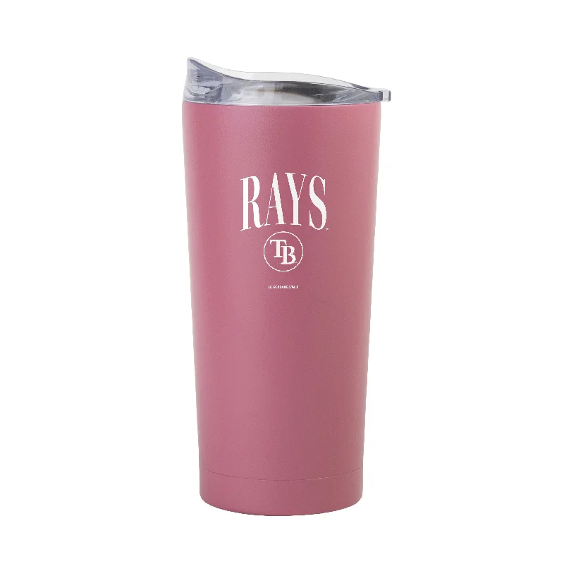 Team Mug With Leather Sleeve-Tampa Bay Rays 20oz Cinch Berry Powder Coat Tumbler