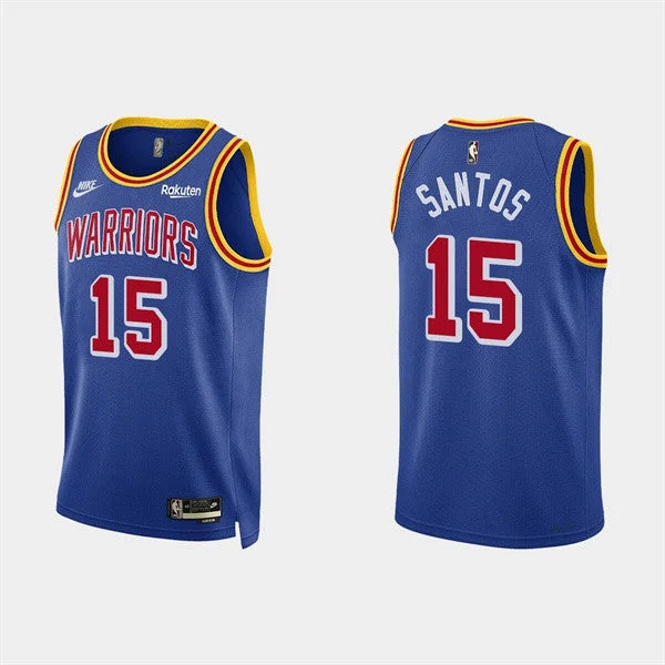 Basketball Jersey For Club Teams-Men's Golden State Warriors #15 Gui Santos 2022 Royal Stitched Basketball Basketball Jersey