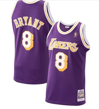 Basketball Jersey Set-Men's Los Angeles Lakers #8 Kobe Bryant 1996-97 Hardwood Classics Purple Stitched Basketball Jersey