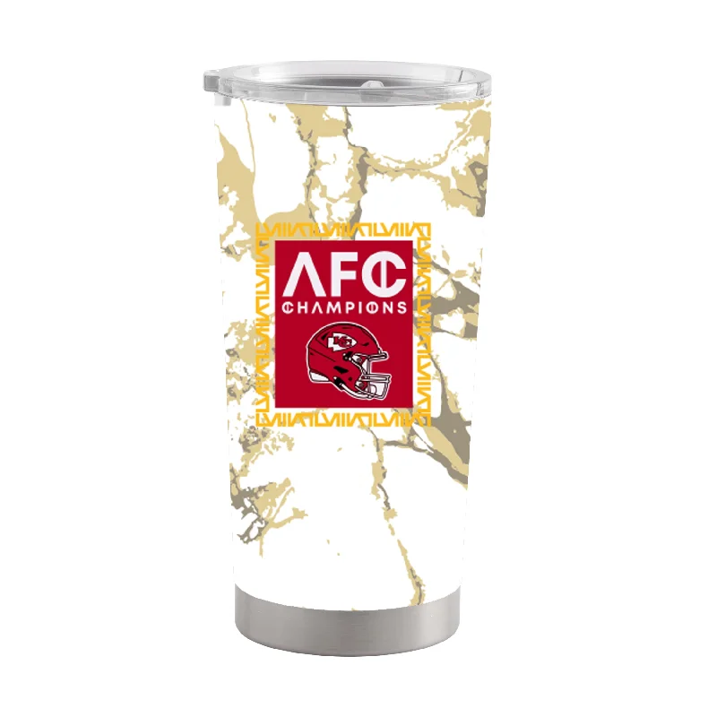 Team Mug With Spoon-Kansas City Chiefs 20oz AFC Conference Champs Stainless Tumbler