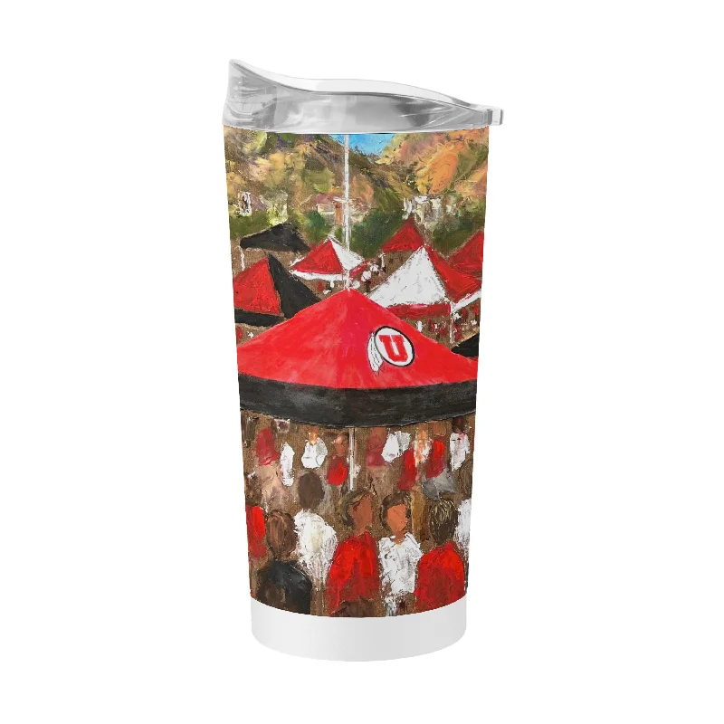 Team Mug For Coffee Shops-Utah 20oz Collector Powder Coat Tumbler