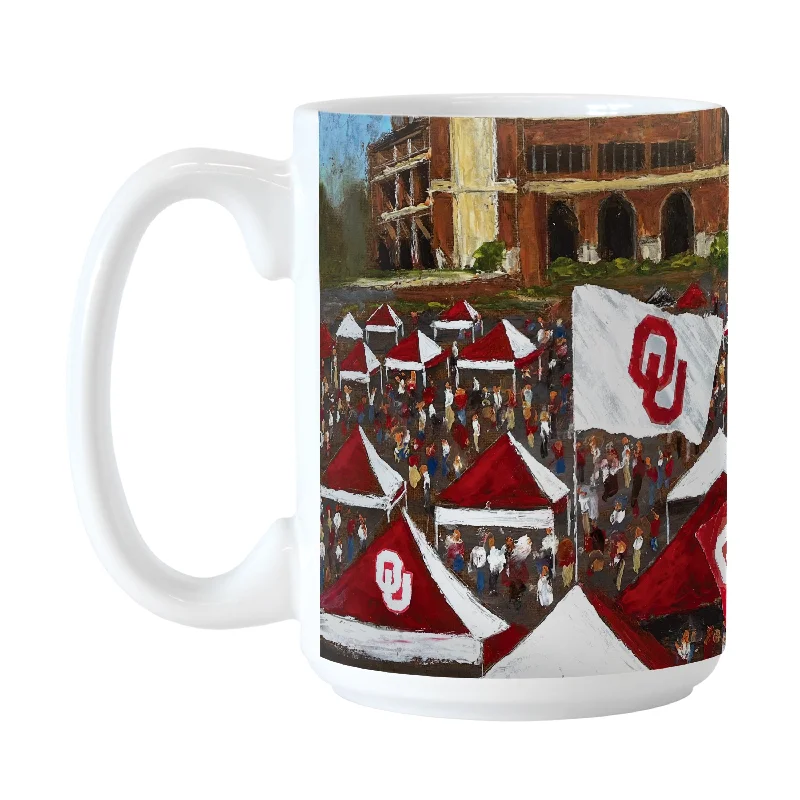 Team Mug With Lid-Oklahoma 15oz Collector Sublimated Mug