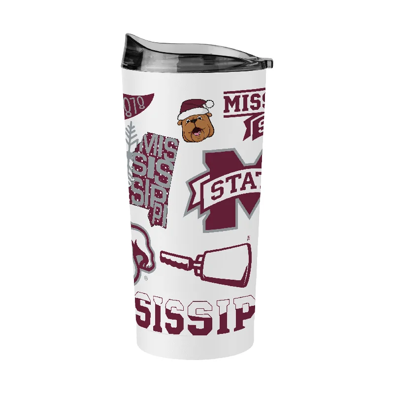 Team Mug For Coaches-Mississippi State Bully Claus 20oz Native Powder Coat Tumbler