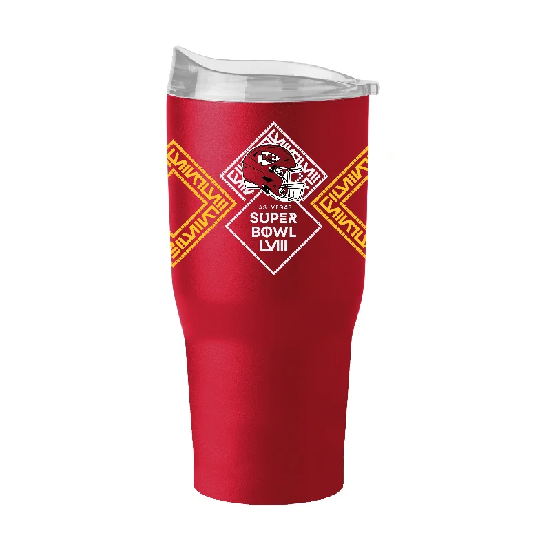 Team Mug Stylish Design-Kansas City Chiefs Super Bowl 58 Bound 30oz Powder Coat Tumbler