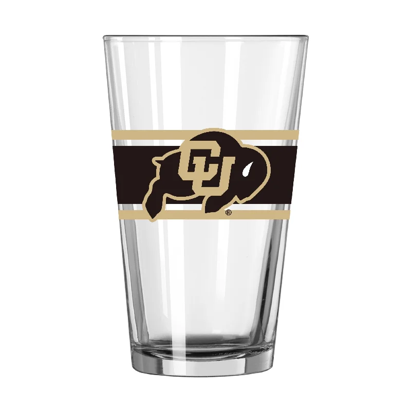 Team Mug With Stylish Fonts-Colorado 16oz Stripe Pint Glass