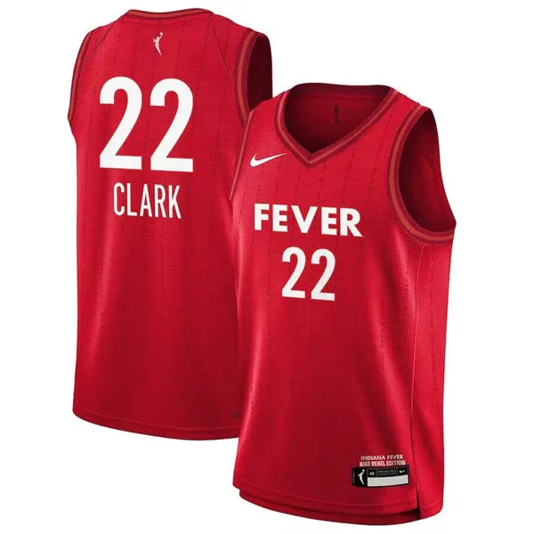 Basketball Jersey Top Rated-Men's Indiana Fever #22 Caitlin Clark Red 2024 Rebel Edition Stitched Basketball Jersey