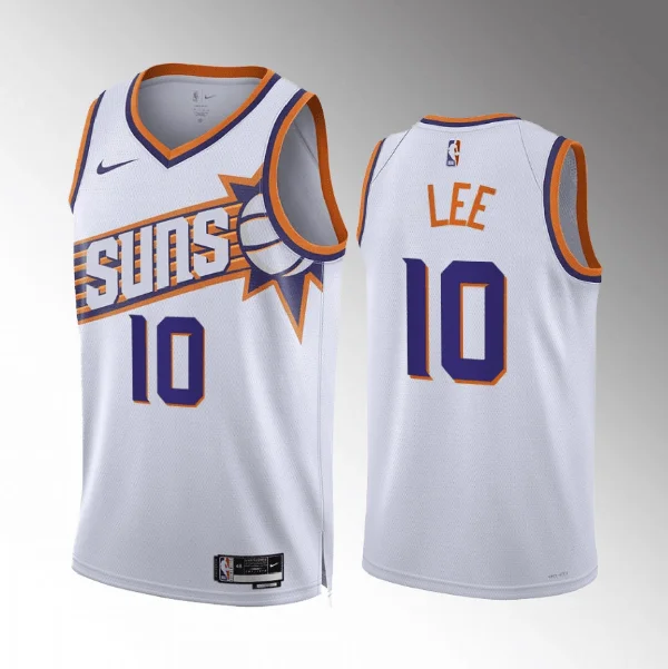 Basketball Jersey Oversized-Men's Phoenix Suns #10 Damion Lee White Association Edition Stitched Basketball Basketball Jersey