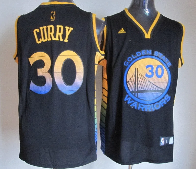 Basketball Jersey Custom Name-Warriors 30 Curry Black Revolution 30 Basketball Jerseys