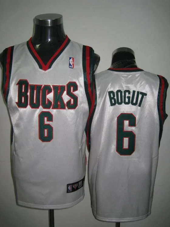 Basketball Jersey Limited Edition-Bucks 6 Andrew Bogut White Basketball Jerseys