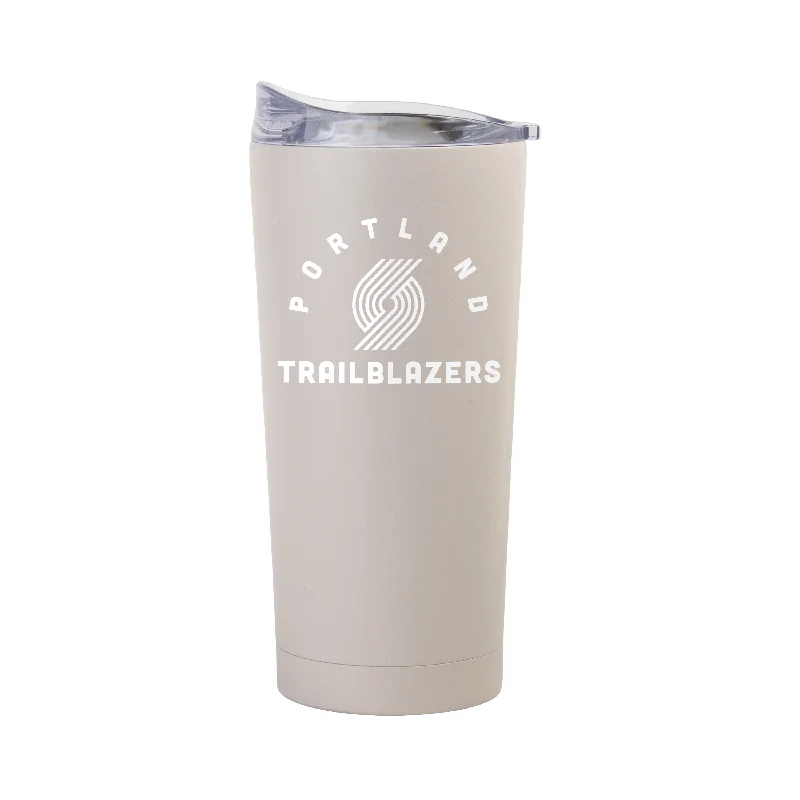 Team Mug For Cold Drinks-Portland Trail Blazers 20oz Archway Sand Powder Coat Tumbler