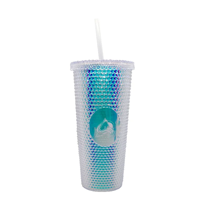 Team Mug For Ultimate Experience-Colorado Avalanche 24oz Iridescent Studded Tumbler