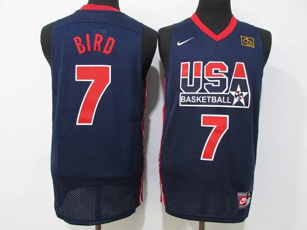 Basketball Jersey Affordable Price-Men's USA Basketball #7 Larry Bird Navy Stitched Basketball Jersey