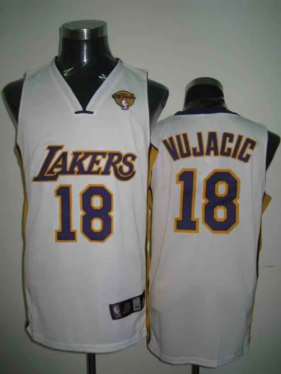 Basketball Jersey Custom Tailored-Lakers 18 Vujacic White Basketball Jerseys