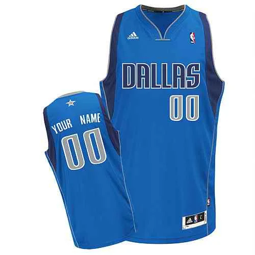 Basketball Jersey For Christmas-Dallas Mavericks Custom Swingman blue Road Basketball Jersey