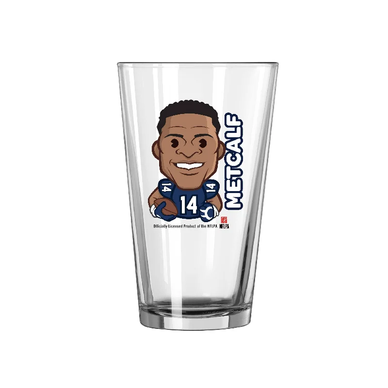 Team Mug For New Year-Seattle Seahawks DK Metcalf Caricature 16oz Pint Glass