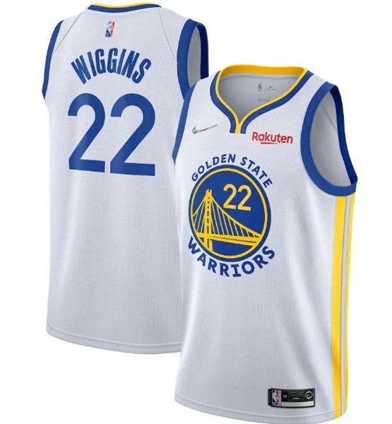 Basketball Jersey For Ultimate Comfort-Men's Golden State Warriors #22 Andrew Wiggins 2022 White 75th Anniversary Stitched Basketball Jersey