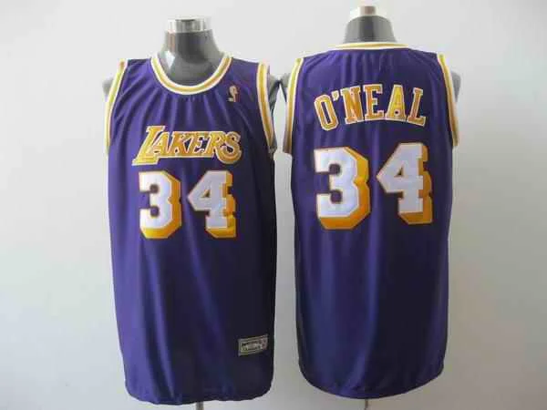 Basketball Jersey Perfect For Summer Sports-Lakers 34 Neal Purple Basketball Jerseys