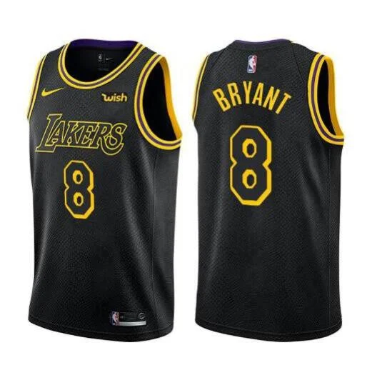 Basketball Jersey Inspired By Legends-Men's Los Angeles Lakers #8 Kobe Bryant Black Stitched Basketball Jersey