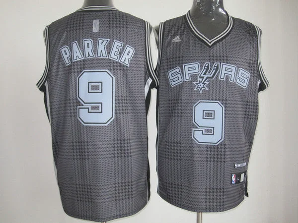 Basketball Jersey Special Graphics-San Antonio Spurs 9 PARKER Black Basketball Jerseys