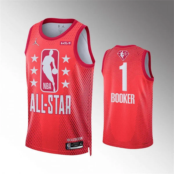 Basketball Jersey Best Choice For Players-Men's 2022 All-Star #1 Devin Booker Maroon Stitched Basketball Jersey