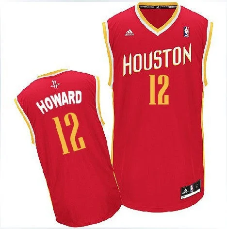 Basketball Jersey Easy To Pair With Shorts-Houston Rockets 12 Howard Red Basketball Jerseys